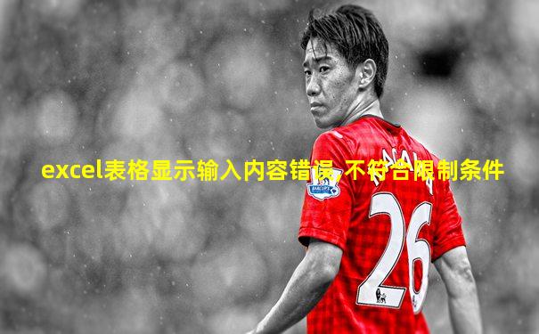 excel表格显示输入内容错误,不符合限制条件