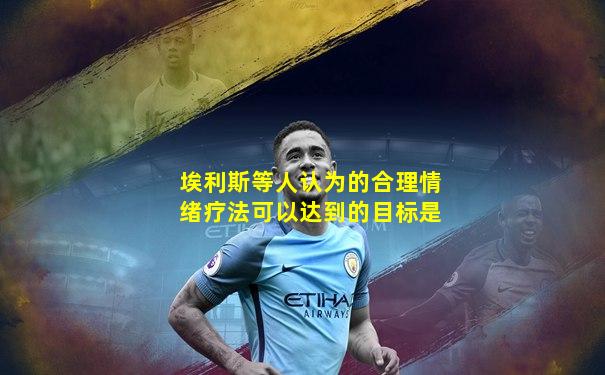埃利斯等人认为的合理情绪疗法可以达到的目标是