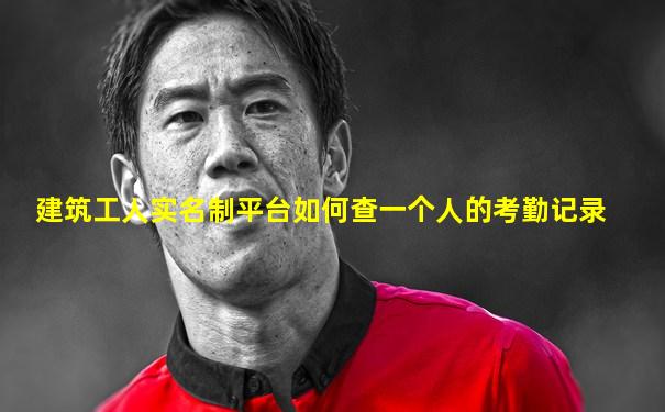 建筑工人实名制平台如何查一个人的考勤记录