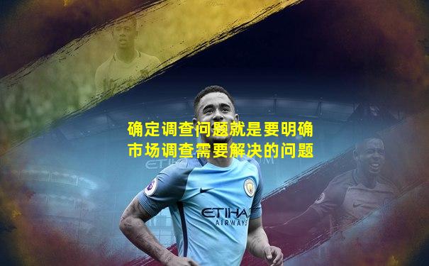 确定调查问题就是要明确市场调查需要解决的问题