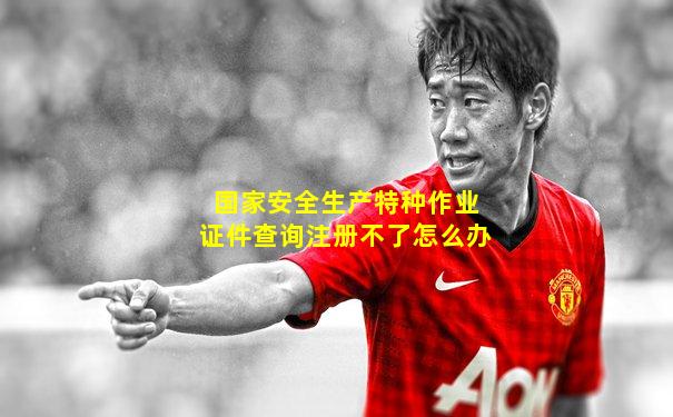 国家安全生产特种作业证件查询注册不了怎么办