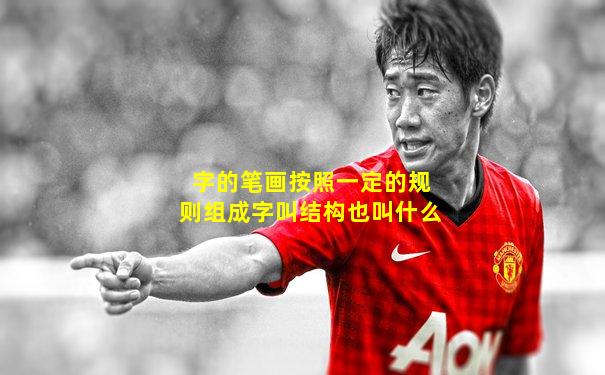 字的笔画按照一定的规则组成字叫结构也叫什么