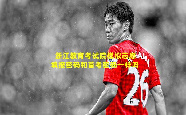 浙江教育考试院模拟志愿填报密码和首考密码一样吗