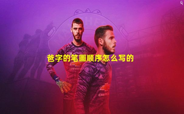爸字的笔画顺序怎么写的
