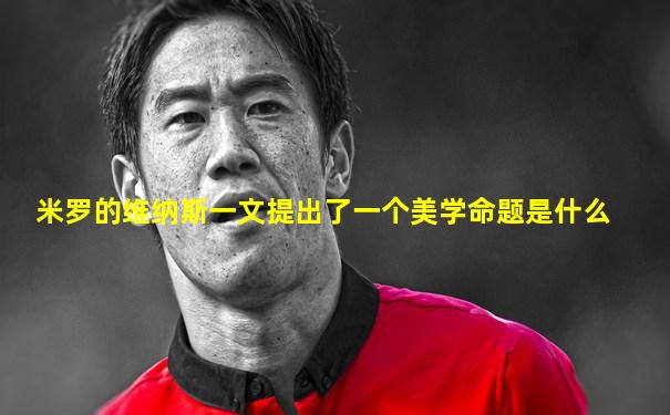 米罗的维纳斯一文提出了一个美学命题是什么